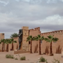 Walls of the Atlas Studios in Ouarzazate where a lot of famous movies such as Gladiator, The Jewel of the Nile or Game of Thrones were produced